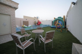 شاليهات الرياض - حي الرمال - شاليه حروف - جلسة خارجية